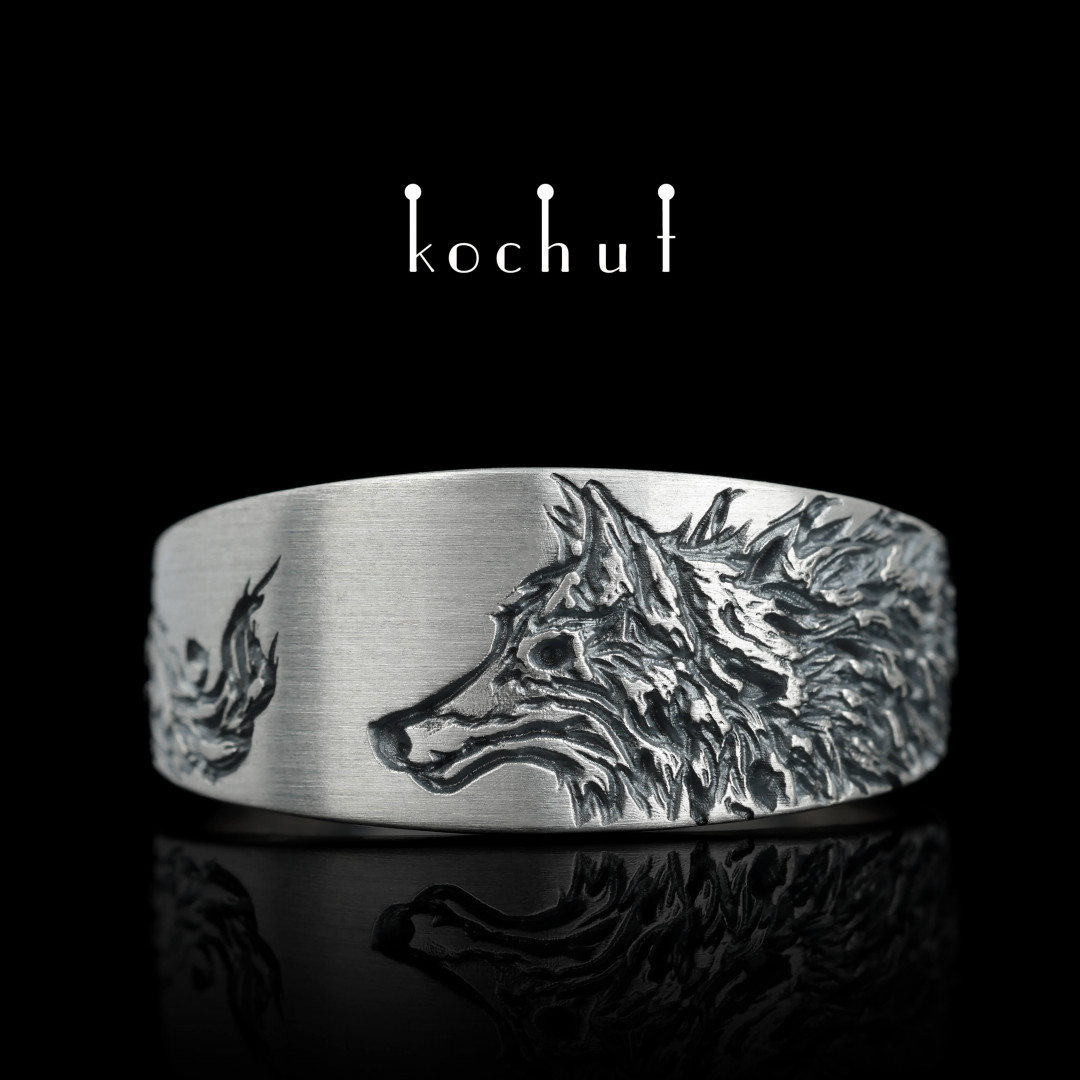 Ring «Dark wolf». Silver, oxidized