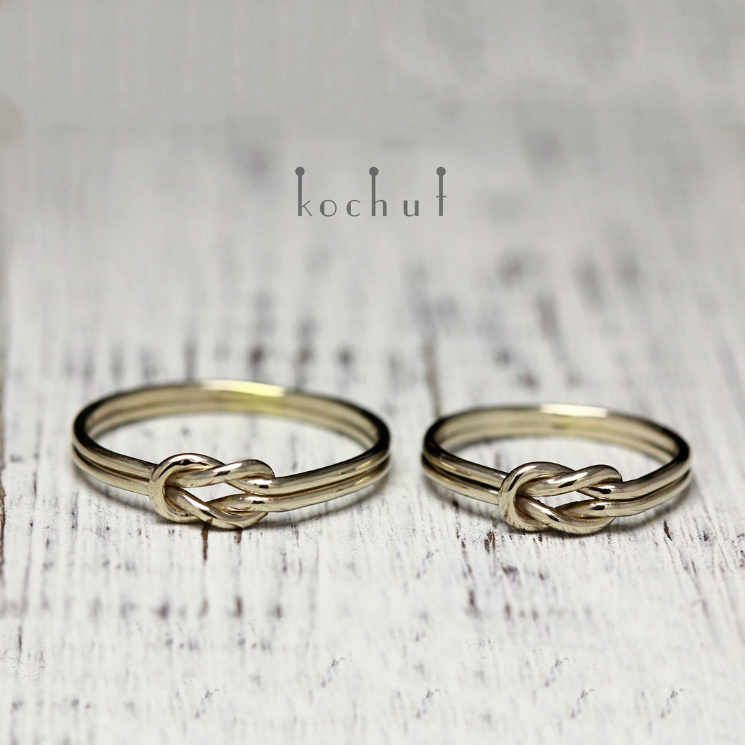 Wedding rings "Knot". White gold