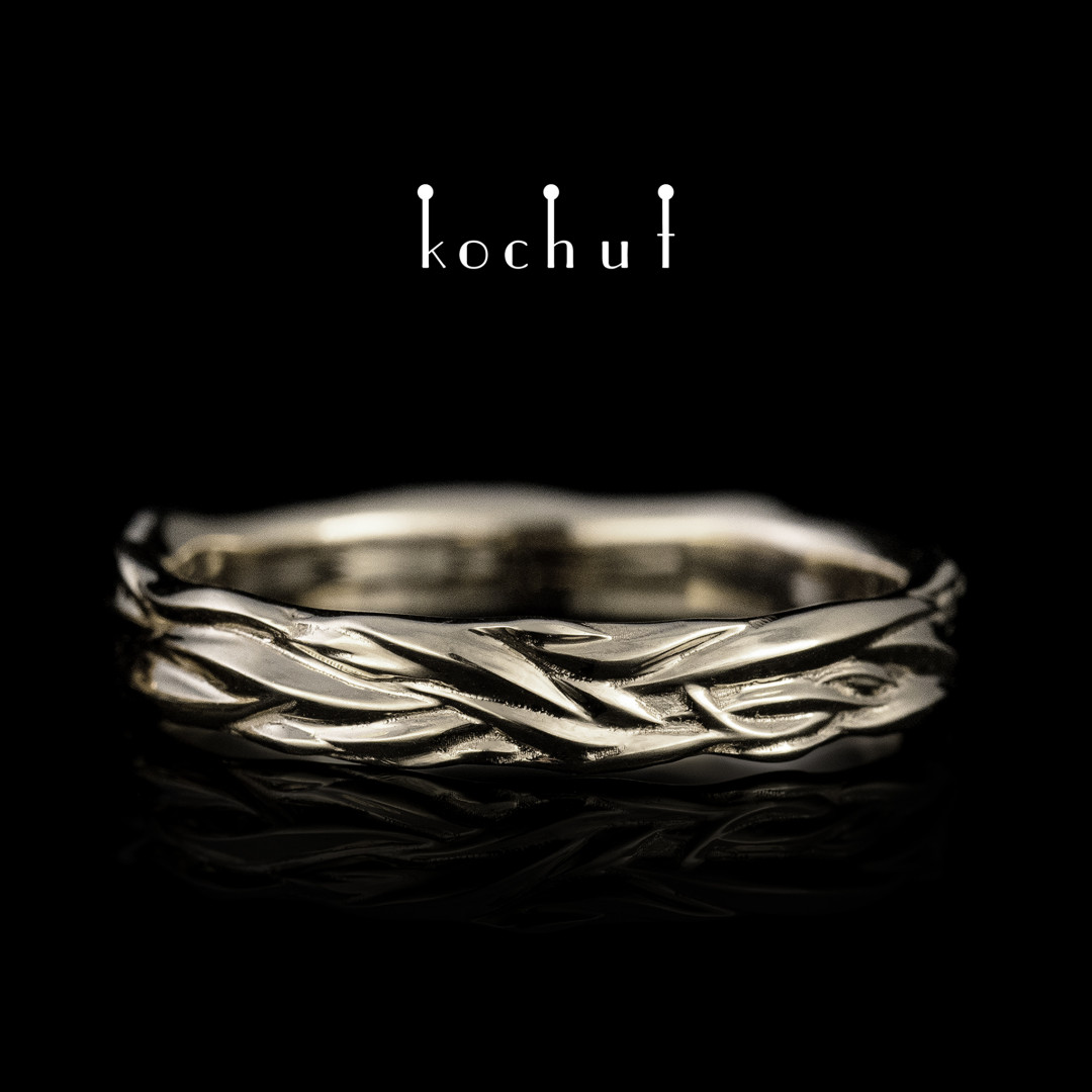 Wedding ring «Waves of Love». White gold