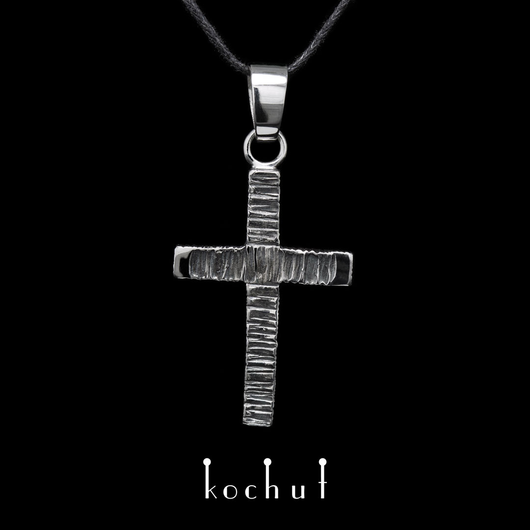 Cross «Forged». Silver, oxidized 