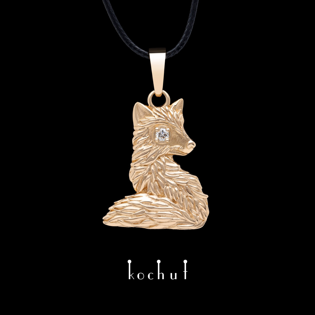 Diamond fox necklace store