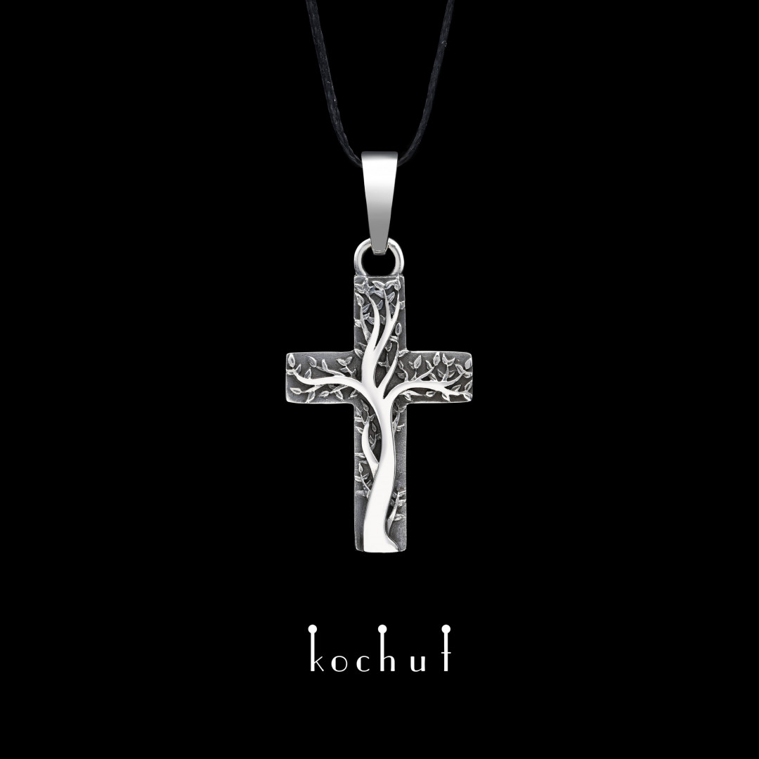 Cross «Roots of faith.» Silver, oxidized