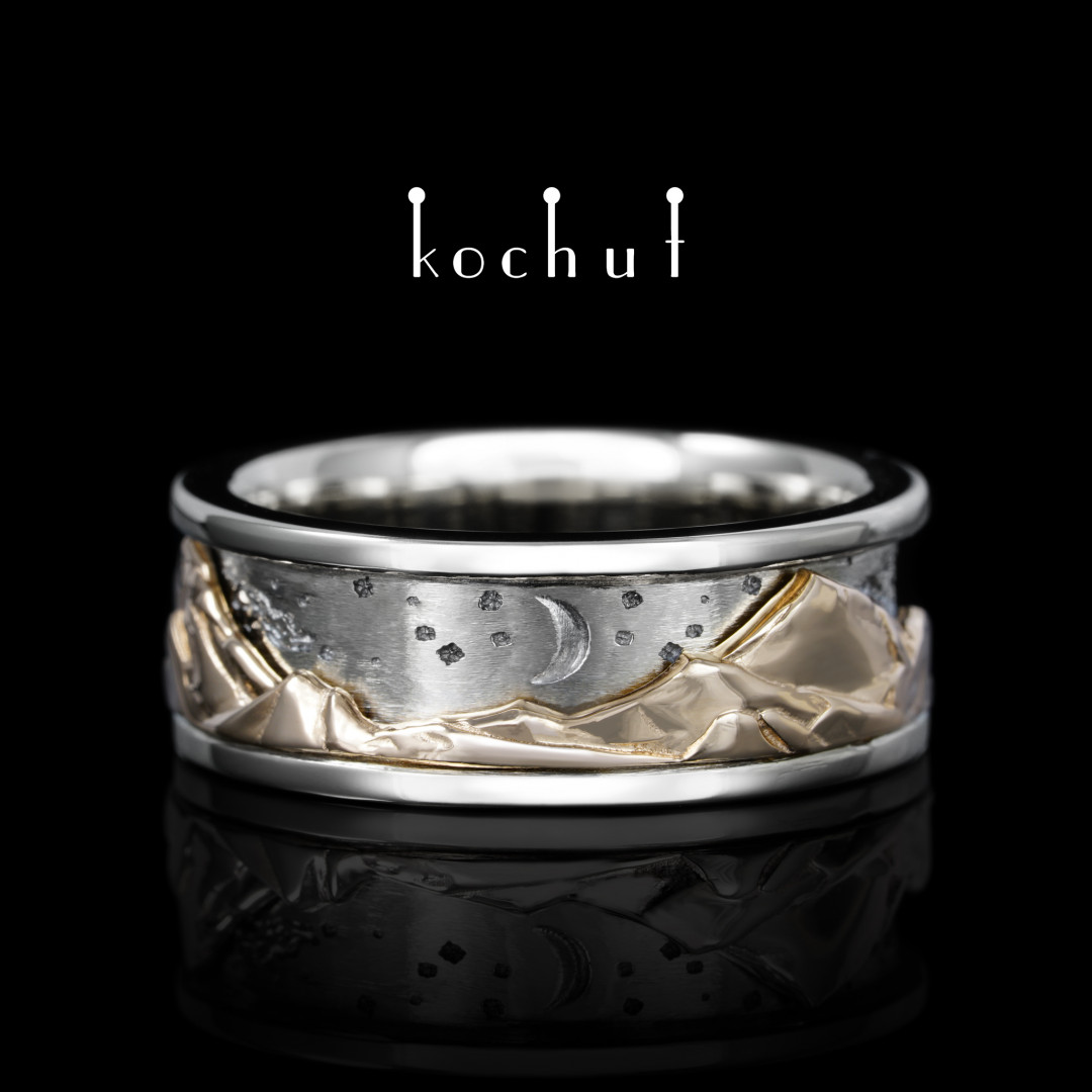 Oxidized silver 2025 wedding band