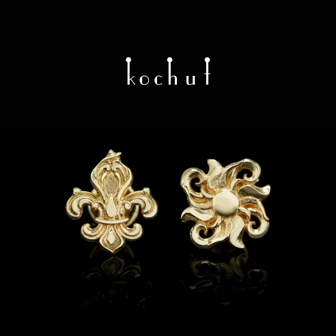 Earrings «Louis Le Roi Soleil». Yellow gold