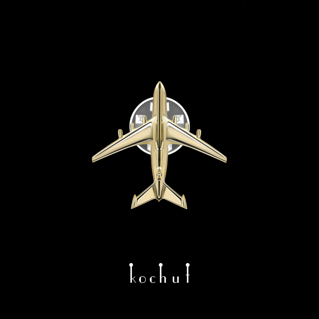 Pin «Mriya». Yellow gold