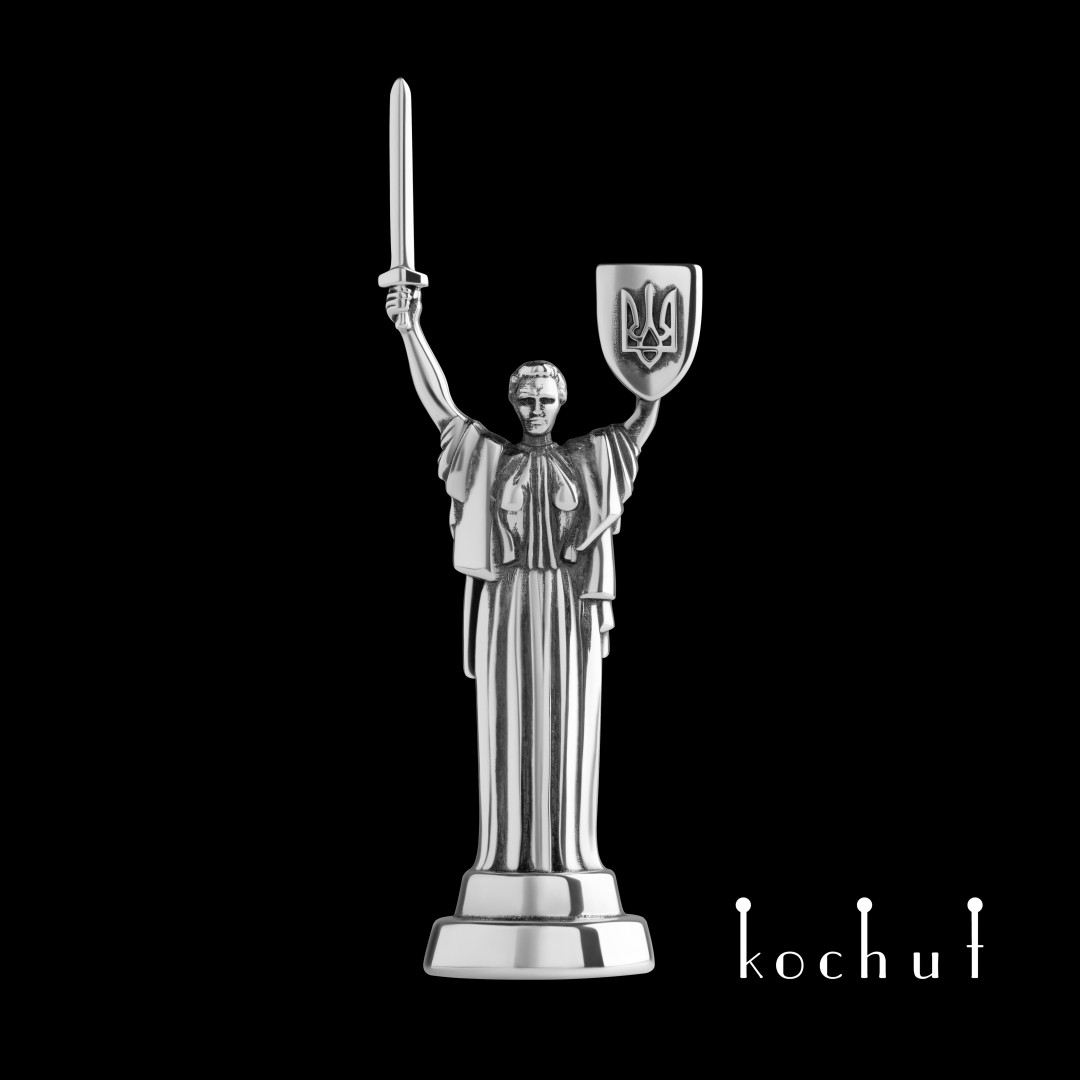 Pendant «Mother Ukraine». Silver, oxidized