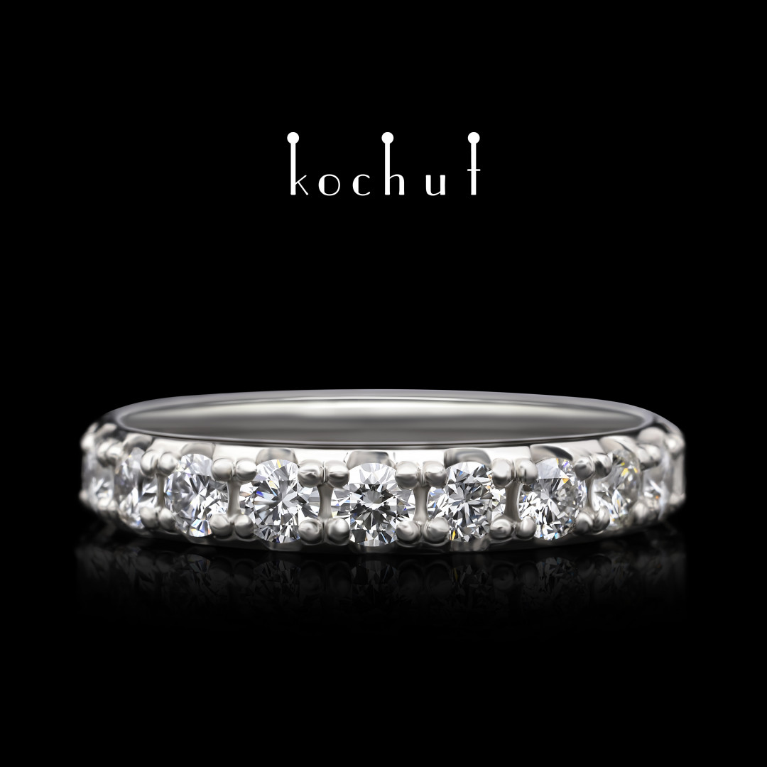 Engagement ring «My orbit». Platinum, diamonds